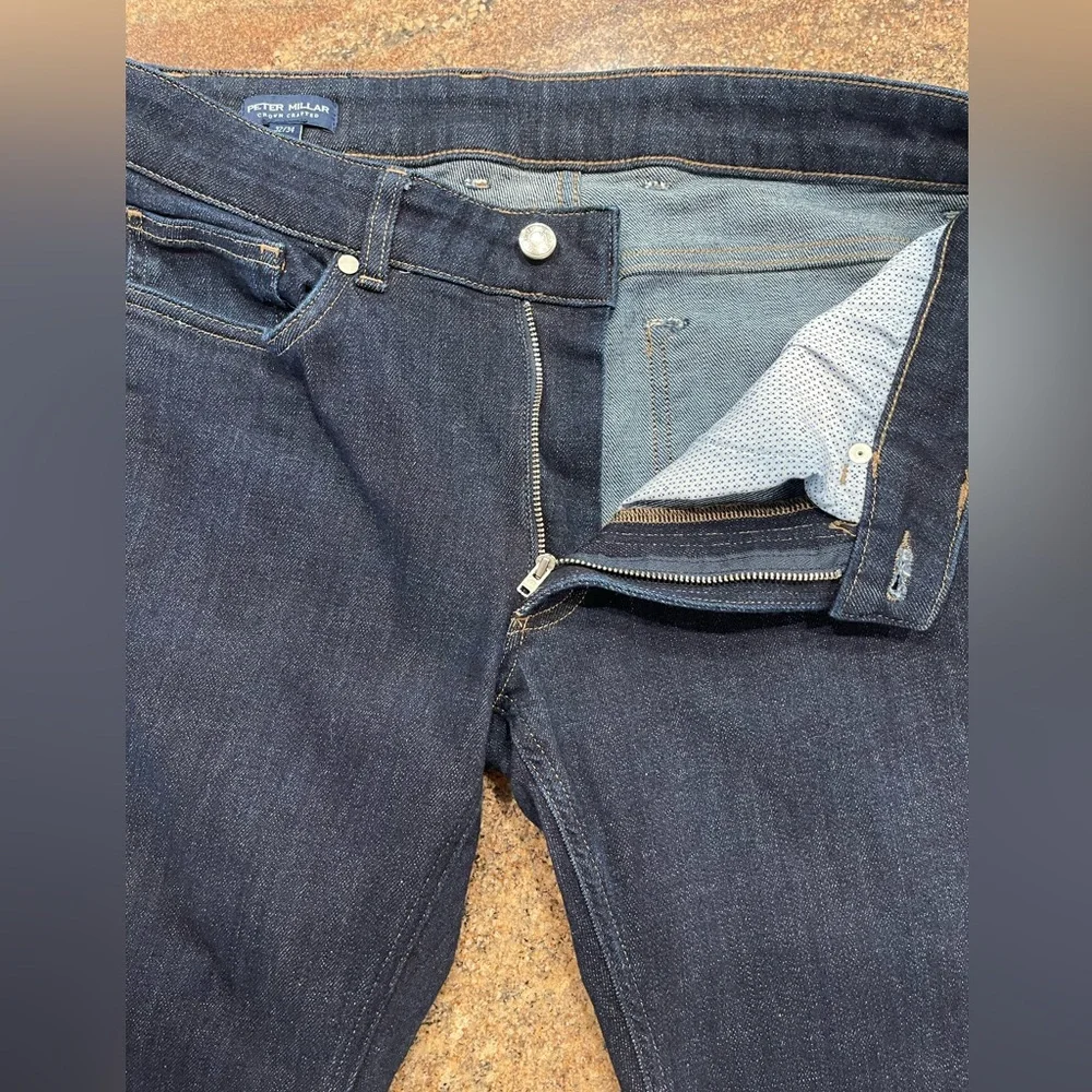 Peter Millar Vintage Washed Five Pocket Denim, Crown Crafted collection Size 32 - Picture 5 of 13